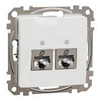 Gniazdo komputerowe 2xRJ45 kat.6A STP, białe, Sedna Design & Elements | SDD111467S Schneider Electric