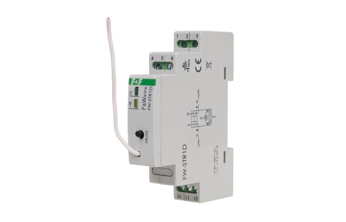 Sterownik radiowy rolet FW-STR1D 230V montaż na szynie DIN 85-265V AC/DC | FW-STR1D F&F