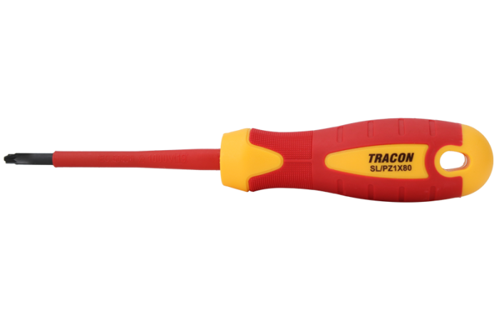 Śrubokręt płasko-krzyżakowy izolacja 1000V CrV SD5080SLPZ1 | SD5080SLPZ1 Tracon