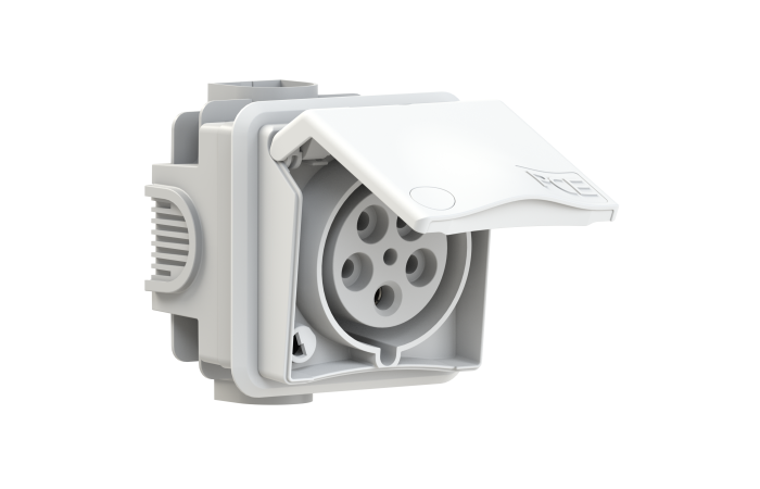 Gniazdo p/t przelotowe zabudowane seria Design 32A 3P+Z+N 230V 50/60Hz 6h IP44 | 895-6v PCE