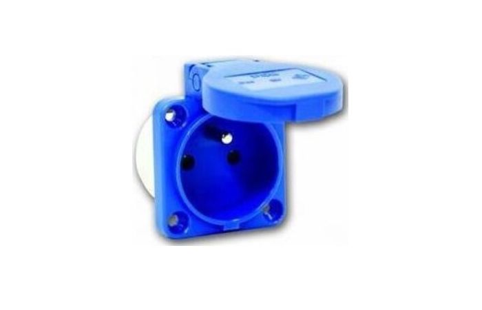 Gniazdo 1-fazowe 16A 230V IP44 70x70mm zatrzask | 108-7B PCE