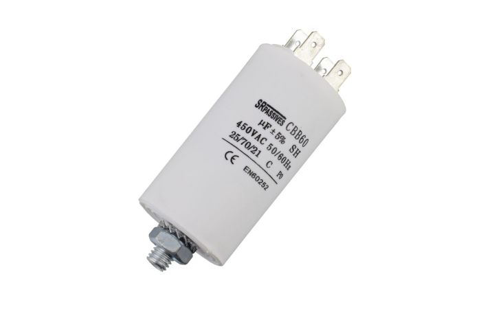 Kondensator do silników pracy 2uF 450V ?30x57mm -25÷70°C ROHS | CBB60E-2/450 SR PASSIVES