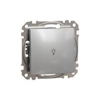 Przycisk "światło", srebrne aluminium, Sedna Design | SDD113132 Schneider Electric