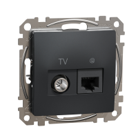 Gniazdo komputerowe-TV (kat.6 UTP), czarny antracyt Sedna Design | SDD114469T Schneider Electric