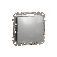 Przycisk 1-biegunowy, srebrne aluminium, Sedna Design | SDD113111 Schneider Electric
