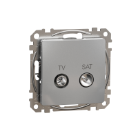 Gniazdo TV/SAT przelotowe (7dB), srebrny aluminium | SDD113474S Schneider Electric