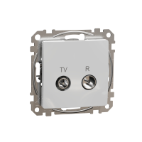 Gniazdo R/TV przelotowe (10dB), srebrny aluminium | SDD113478R Schneider Electric