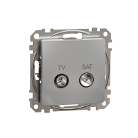 Gniazdo TV/SAT przelotowe (10dB), srebrny aluminium | SDD113478S Schneider Electric
