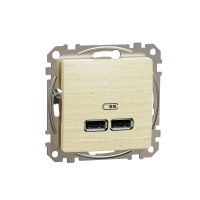 Gniazdo ładowania USB A+A 2,1A, brzoza | SDD180401 Schneider Electric