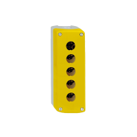 Pusta kaseta sterująca Harmony XALK 5 otworów fi22 żółta z jasnoszarą podstawą plastikowa | XALK05 Schneider Electric