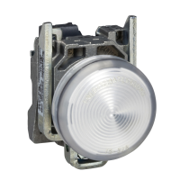 Lampka sygnalizacyjna Harmony XB4 biała LED 24V metalowy | XB4BVB1EX Schneider Electric