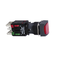 Przycisk płaski czerwony samopowrotny LED 12...24V kwadratowy Harmony XB6 | XB6CW4B5B Schneider Electric