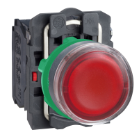 Przycisk podświetlany czerwony kryty Fi-22mm z samopowrotem 24V 1NO 1NC | XB5AW34B5 Schneider Electric