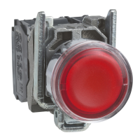 Przycisk podświetlany czerwony kryty Fi-22mm z samopowrotem 220-240V 1NO+1NC | XB4BW34M5 Schneider Electric
