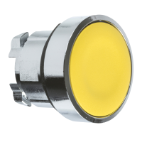 Przycisk płaski żółty samopowrotny bez podświetlenia metalowy bez oznaczenia, Harmony XB4 | ZB4BA5 Schneider Electric