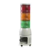Kolumna świetlna Harmony XVC 100 mm 24 V syrena stała/migający LED zielona/pomarańczowa/czerwona | XVC1B3HK Schneider Electric