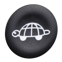 Oznaczona nasadka przycisku czarna z białym żółwiem Harmony XB4 | ZBA248 Schneider Electric