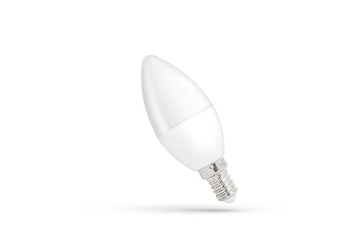 Lampa LED świecowa E-14 230V 8W CW Spectrum | WOJ+14222 Wojnarowscy