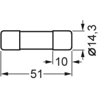 Bezpiecznik cylindryczny, 14x51 mm, 40 A, gR, Un AC: 690 V, Un DC: 440 V, SITOR | 3NC1440-0MK Siemens