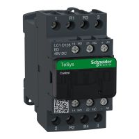 Stycznik mocy TeSys D 12A 4P 5,5KW 48V DC 2NO 2NC AC-3 zaciski śrubowe | LC1D128ED Schneider Electric