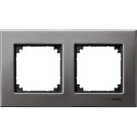 Ramka podwójna, metalowa szara, Merten | MTN403214 Schneider Electric