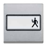 Klawisz pojedynczy z polem opisowym aluminiowy, System M, Merten | MTN433360 Schneider Electric