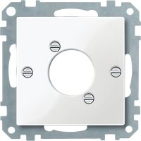 Płytka centralna złącza audio XLR, biel polarna, połysk, system M | MTN468019 Schneider Electric