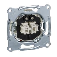 Mechanizm przycisku podwójny, styk zw. 1-biegunowy z podśw., 10A, AC 250 V, bez śrubowy | MTN3165-0000 Schneider Electric