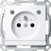 Gniazdo wtykowe z uziemieniem, z sygn. i LED, przesłoną b.śrub., B.A, P, Sys M | MTN2504-0325 Schneider Electric