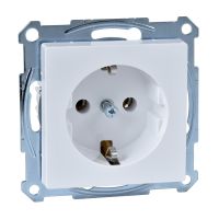 Gniazdo wtykowe Schuko, zaciski śrubowe, biały active, połysk, system M | MTN2401-0325 Schneider Electric