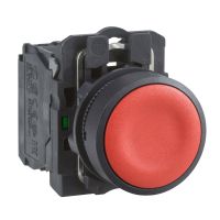 Przycisk z samopowrotem Fi-22mm wystający czerwony 1NO bez oznaczenia | XB5AA41N Schneider Electric