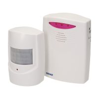 Czujnik ruchu z sygnalizacją bezprzewodową, IP44, 120m, learning system, bateryjny, biały, mini alarm | OR-MA-705 Orno