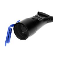 Hermetyczne gniazdo gumowe 2P+Z, proste, IP44, czarne | OR-AE-1370 Orno