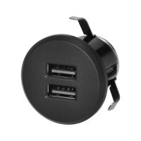 Ładowarka 2xUSB (typ A, 3,4A) wpuszczana w blat, czarna | OR-GM-9019/B Orno