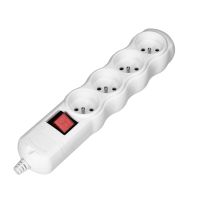 Rozgałęźnik wielogniazdowy 4x2P+Z z wyłącznikiem, biały | OR-AE-13265/W Orno