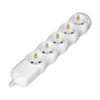 Rozgałęźnik wielogniazdowy 5x2P+Z, Schuko, biały | OR-AE-13266(GS)/W Orno