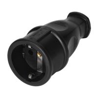 Gniazdo warsztatowe z klapką, 2P+Z , czarny | OR-AE-13258(GS) Orno