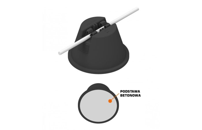 Uchwyt betonowy w tworzywie, podstawa betonowa /TB/ | B931504 An-kom