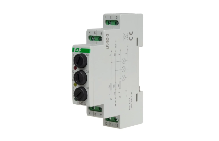 Lampka kontrolna zasilania trójfazowa z bezpiecznikami LK-BZ-3K | LK-BZ-3K F&F