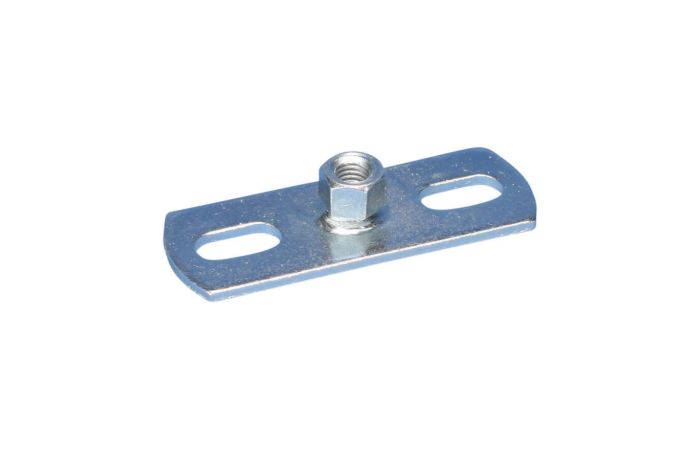 Płytka bazowa do prętów, z dwoma otworami, stal, EG, M10, 80mm, PBRM10L80 | 587135 Erico