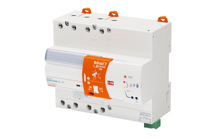 Restart z autoresetem PRO połączony z wyłącznikiem r&oacute;żnicowoprądowym 4P 25A TYP A | GW90921 Gewiss