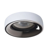 Oczko sufitowe ELNIS L W/A okrągły stop aluminium kolor biały/antracyt 1XGx5,3/GU10 | 27805 Kanlux