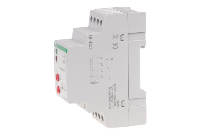 Czujnik kolejności i zaniku faz CKF-BT 1×NO/NC 3×400/230V+N/10A montaż na szynie DIN | CKF-BT F&F