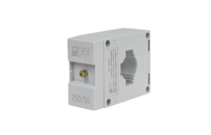 Przekładnik prądowy TI Fi-22mm (30/25/20x10mm), 250/5 A/A, 5VA, kl. 0.5, FS5, IP20 | TI-250-5 F&F