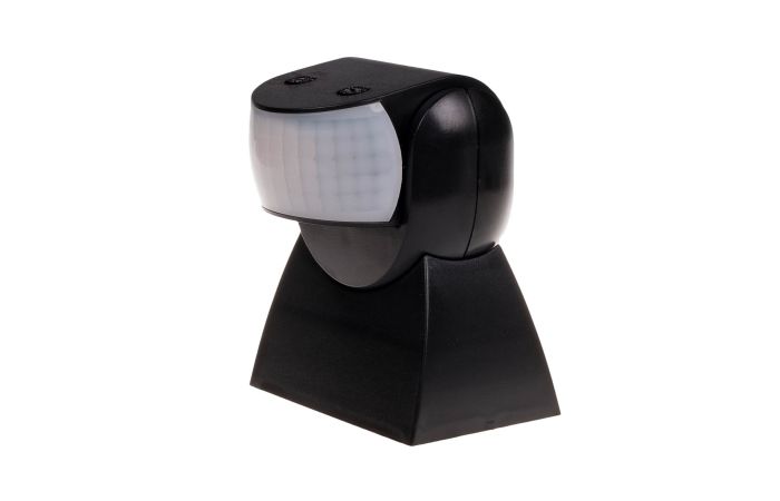 Czujnik ruchu PIR 180st DR-04B czarny IP65 Un=230V AC P=1200W montaż ścienny | DR-04B F&F