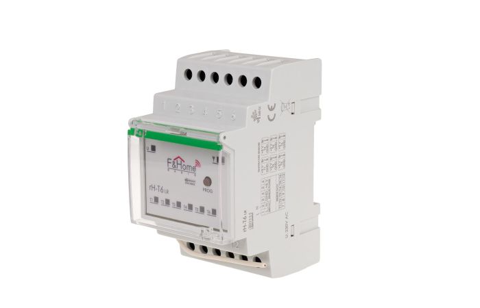 Moduł radiowy 6x czujniki temperatury na szynę DIN rH-T6 | rH-T6 F&F