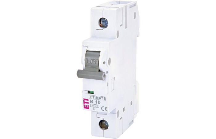 Wyłącznik nadprądowy 1P B 10A 6kA AC ETIMAT 6 | 002111514 Eti