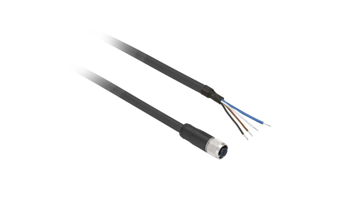 Złącze żeńskie M8 proste 4-pinowe z kablem 2m | XZCP0941L2 Telemecanique Sensors