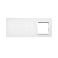 Panel dotykowy S54, 3 moduły, 4 pola dotyk.+4 pola dotyk.+1 otwór na osprzęt S54, biała perła | DSTR3440/70 Kontakt Simon