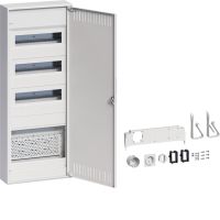 volta hybrid Rozdzielnica hybrydowa n/t, 36M, 1x płyta, 1x gniazdo, drzwi stal. | VA603NWH Hager